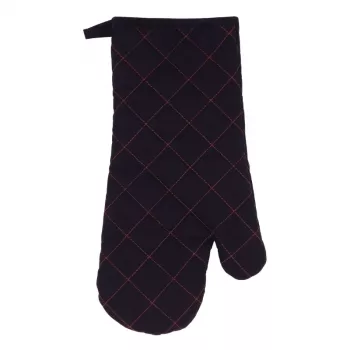 ASI COLLECTION Heat-Resistant Grill Glove 18x38cm Black/Red Stitching