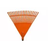 HORTUS Leaf Rake with Aluminium Handle, Orange 45 cm Head, 20 Tines