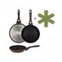 NEWILL Natura 24 cm Induction Frying Pan with Protective Rim, Brown