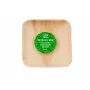 GoGreen Areca Palm Leaf Plates 15x15 cm Square 10-Pack Natural Disposable
