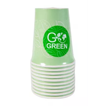 GOGREEN Compostable Picnic Dish Set for 4 Persons, 24 Pieces, Plant-Based, Natural White