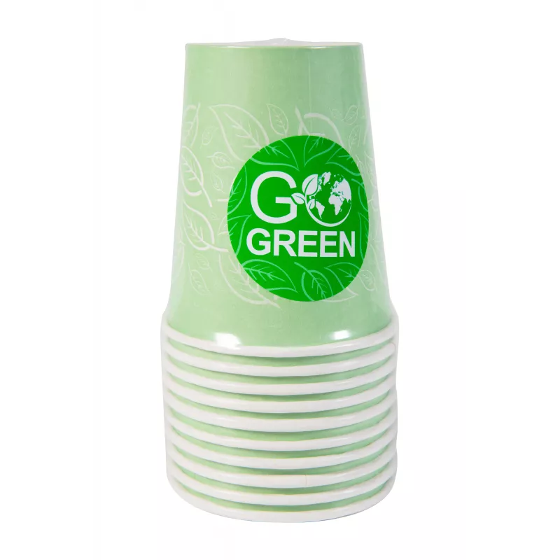 GOGREEN Compostable Picnic Dish Set for 4 Persons, 24 Pieces, Plant-Based, Natural White