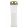 CANDELA Grave Candle with Cap, Burning Time ~98h, White