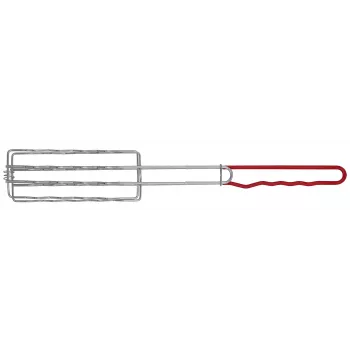 ASI COLLECTION Stainless Steel Sausage Grill Grate 62x18x7cm with Wooden Handle