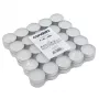 CANDELA Tea Candles 50 pcs, White, Unscented, 4h Burn Time, Aluminium Cups