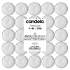CANDELA Tea Candles 50 pcs, White, Unscented, 4h Burn Time, Aluminium Cups