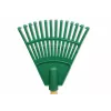 HORTUS Small Hand Rake with Handle Green 20 cm 14 Tines