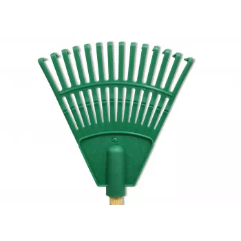 HORTUS Small Hand Rake with Handle Green 20 cm 14 Tines