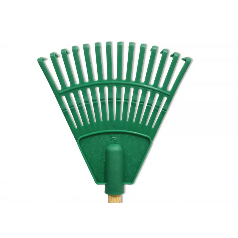 HORTUS Small Hand Rake with Handle Green 20 cm 14 Tines