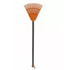 HORTUS Small Hand Rake with Handle, Orange, 20 cm Head, 14 Tines