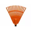 HORTUS Small Hand Rake with Handle, Orange, 20 cm Head, 14 Tines