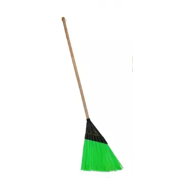 HORTUS Street Broom with Handle Flat Green