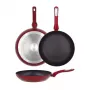 NEWILL Cosmo Frying Pan Ø26 cm Induction Red with Splatter Guard