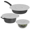 ASI COLLECTION Silicone Lid Set of 3 Ø20/26/30cm Grey
