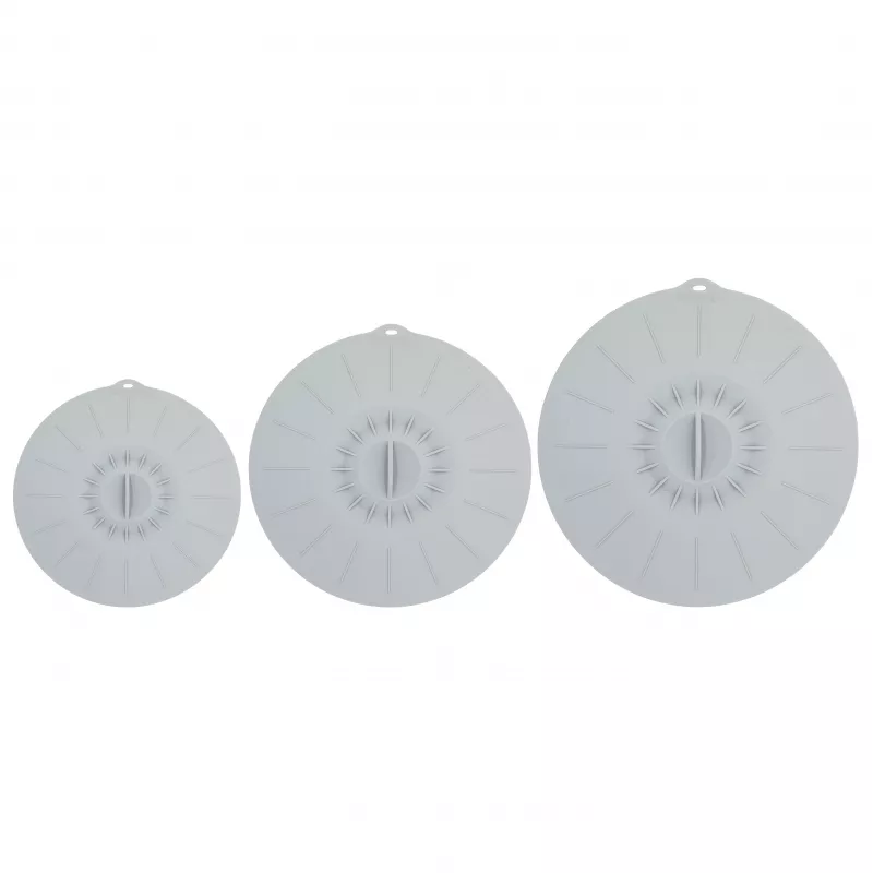 ASI COLLECTION Silicone Lid Set of 3 Ø20/26/30cm Grey