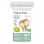 Cleanic Baby Eco Cotton Pads for Babies, 60 pcs, 100% Natural Cotton, Hypoallergenic, Chlorine-Free