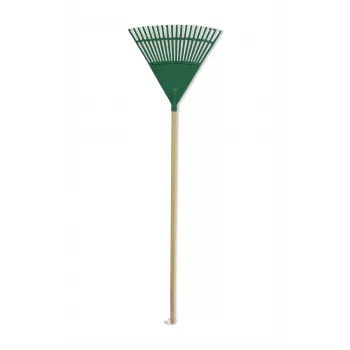 HORTUS Leaf Rake with Handle Green 45 cm (20 Tines)