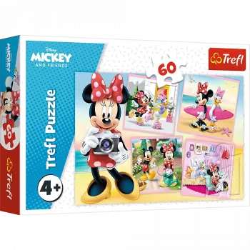 TREFL Puzzle 60 Pieces - Lovely Minnie - Disney Minnie Mouse
