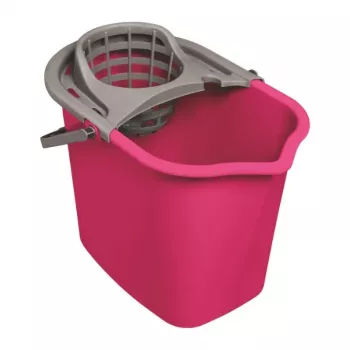YORK Rectangular Bucket with Push-Button 10 L Silver