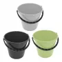 YORK Round Bucket 10 L Heavy-Duty Polypropylene with Galvanized Steel Handle, Black
