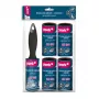 YORK Dust Roller with 4 Spares – Lint Roller Set, 5 Rolls Total, 53 Sheets Per Roll, 10 cm Width