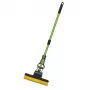 AZUR Push-Button Flat Mop with Telescopic Handle, Microfiber Head, Blue