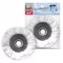 YORK Replaceable Mop Head for Vileda Easy Wring & Clean Turbo – Microfiber, Triangular, White with Red Accents