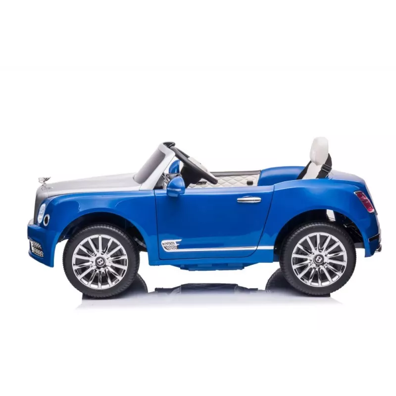LEAN CARS Battery-Powered Bentley Mulsanne Blue Painted 12V Kids Ride-On Car
