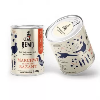 BEMO Marchwi mnie ten Bażant Mono - Wet Dog Food - 400g