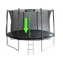LEAN SPORT PRO 12ft Replacement Trampoline Mat, 72 Hooks, UV-Resistant Polypropylene, Black