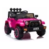 LEAN CARS BRD-7588 Pink 12V Electric Ride-On Jeep for Kids with LED Lights, MP3, Remote Control, 4x4