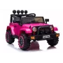 LEAN CARS BRD-7588 Pink 12V Electric Ride-On Jeep for Kids with LED Lights, MP3, Remote Control, 4x4