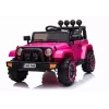 LEAN CARS BRD-7588 Pink 12V Electric Ride-On Jeep for Kids with LED Lights, MP3, Remote Control, 4x4