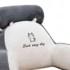 LEAN TOYS Backrest Armchair Back Support for Armchair Bed White Gray 60 x 40 cm