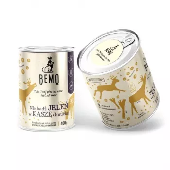 BEMO Nie bądź Jeleń w kaszę dmuchaj Mono - Wet Dog Food - 400g