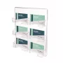 DEFLECTO 70601 Wall-Mount Business Card Holder, 6 Compartments, Polystyrene, Clear, Holds 300 Cards