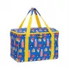 GIOSTYLE Thermal Bag Evo Square Assorted, Green/Red/Blue with Decoration, 15 L