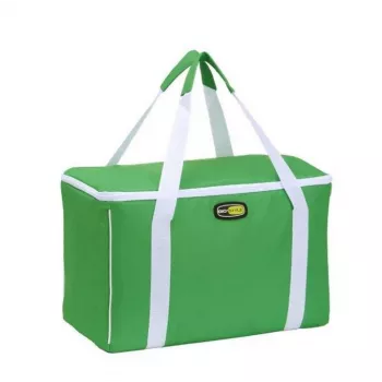 GIOSTYLE Thermal Bag Evo Square Assorted, Green/Red/Blue with Decoration, 15 L