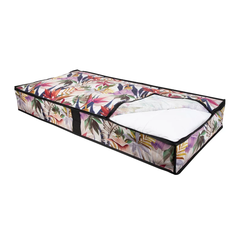 ORDINETT Clothes Storage Box 107x50x15 cm Floral Beauty