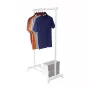 ORDINETT Deluxe Clothes Rack White 88x43x98-175cm
