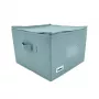 ORDINETT Square Storage Box with Zipper 30x30x21 cm Mint
