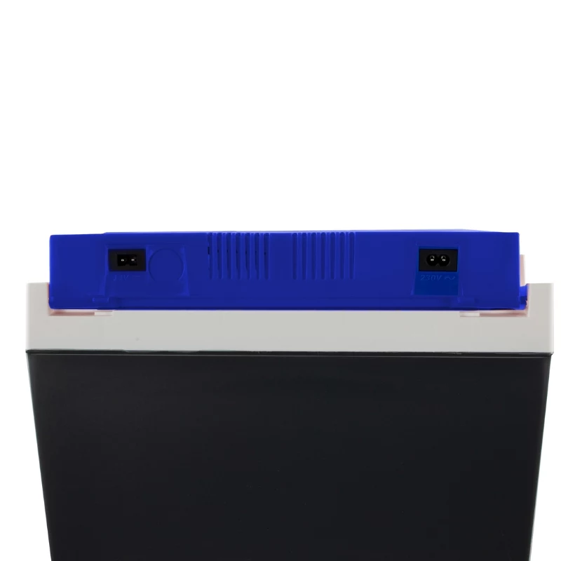 GIOSTYLE Brio 26 Electric Cool Box 12/230V 26L Dark Gray with Red/Blue Accents