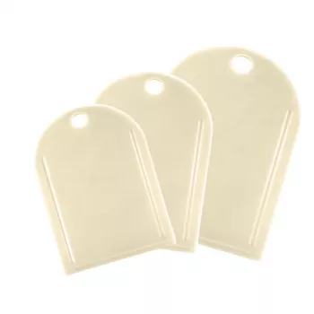 GIOSTYLE Cutting Board Set, 3 Pieces, Polypropylene, Cream, Rectangular, with Juice Groove and Hanging Hole