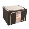 ORDINETT Fabric Box L 50x40x32 cm Assorted – Foldable Storage Box with Lid and Handles, 64 L