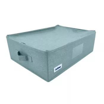 ORDINETT Rectangular Storage Box with Zipper 42x32x14 cm Mint