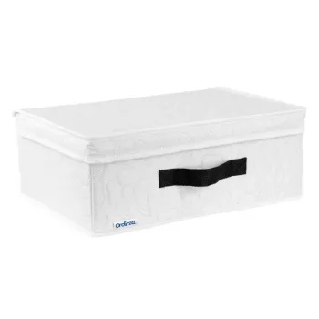 ORDINETT Rectangular Storage Basket 36x26x14 cm Cotton Grey