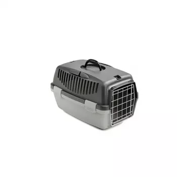 STEFANPLAST Transport Cage Gulliver 1 with Metal Door 48x32x31cm Dark Grey/Light Grey