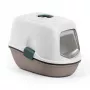 STEFANPLAST Furba Top Chic Closed Cat Litter Box, White/Light Gray, 58.5x39.4x42.7 cm
