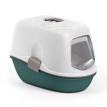 STEFANPLAST Furba Top Chic Hooded Cat Litter Box 58.5x39.4x42.7 cm White/Green