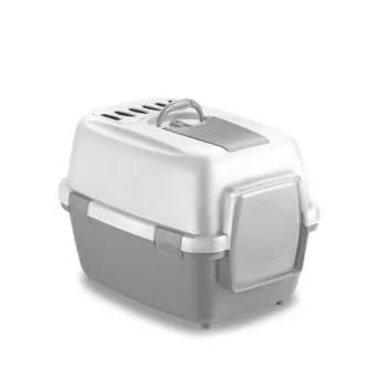 STEFANPLAST WivaCat Closed Cat Toilet 55x40x40 cm White/Grey